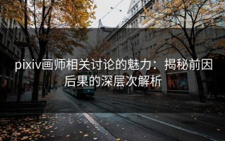 pixiv画师相关讨论的魅力：揭秘前因后果的深层次解析