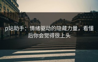 p站助手：情绪驱动的隐藏力量，看懂后你会觉得很上头