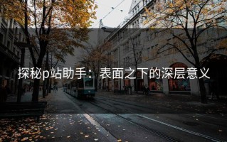 探秘p站助手：表面之下的深层意义