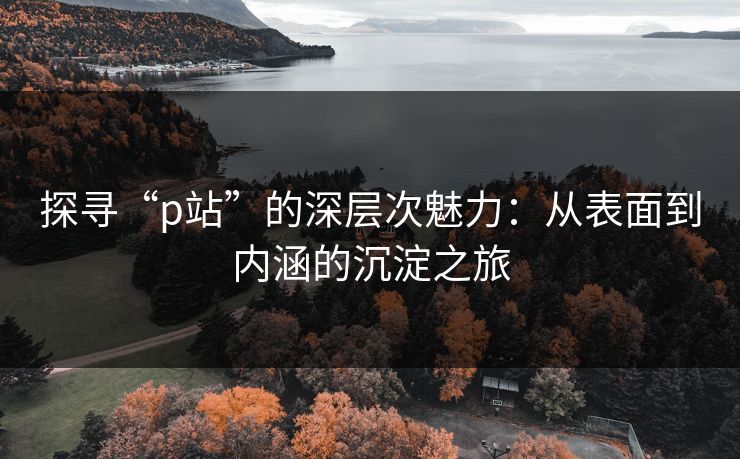 探寻“p站”的深层次魅力:从表面到内涵的沉淀之旅 探寻“p站”的深层次魅力:从表面到内涵的沉淀之旅